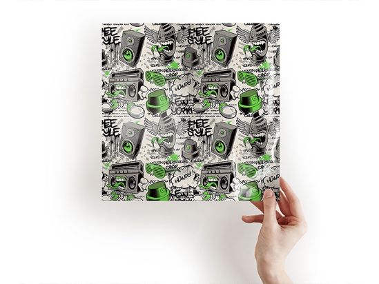 Green Free Style Graffiti Craft Sheets
