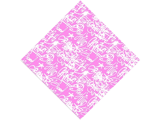 Pink Styling Graffiti Vinyl Wrap Pattern