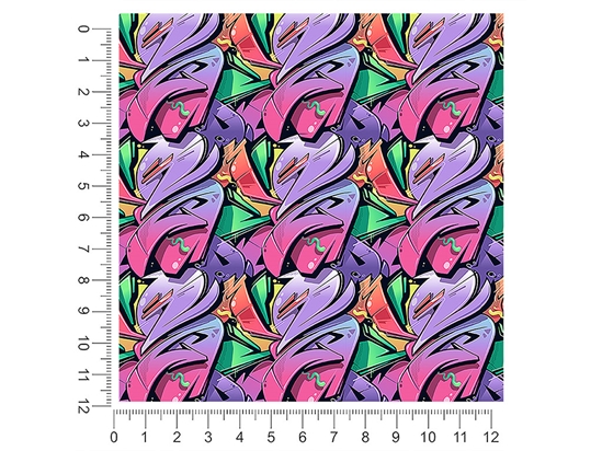 Twisted Sister Graffiti 1ft x 1ft Craft Sheets
