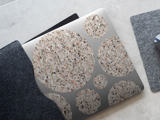 Gray Marmo Granite Stone DIY Laptop Stickers