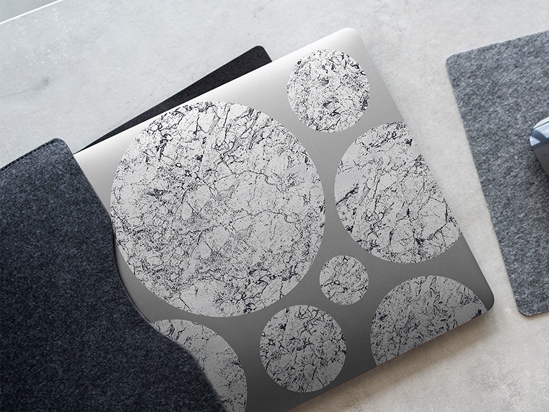 White Marmo Granite Stone DIY Laptop Stickers
