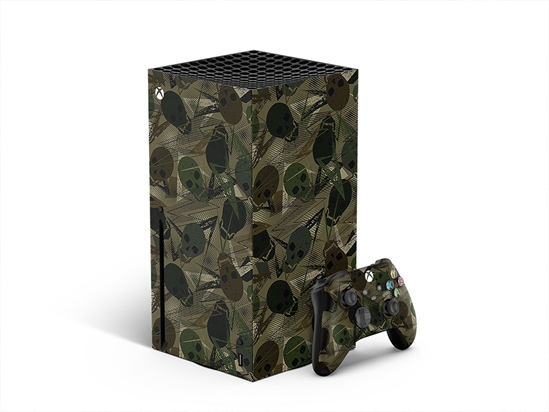 Green Decomposition Skull and Bones XBOX DIY Decal