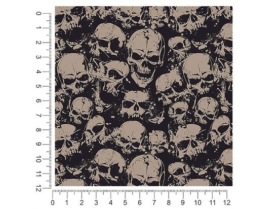 Grunge Death Skull and Bones 1ft x 1ft Craft Sheets