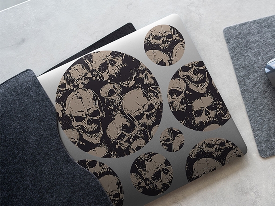 Grunge Death Skull and Bones DIY Laptop Stickers