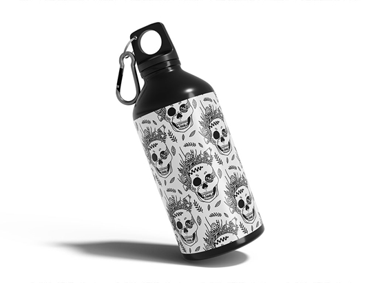 Natural Reclamation Skull and Bones Water Bottle DIY Stickers