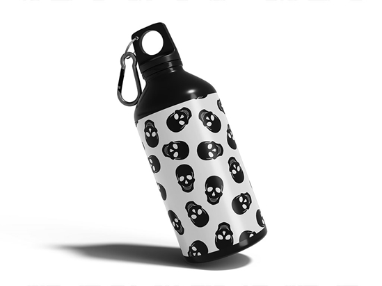 Polkadot Skulls Skull and Bones Water Bottle DIY Stickers