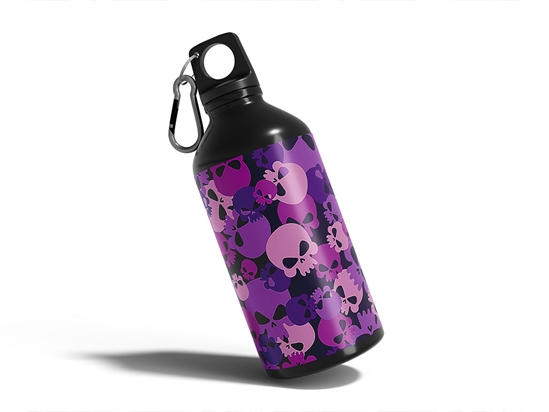 Purple Calvaria Skull and Bones Water Bottle DIY Stickers