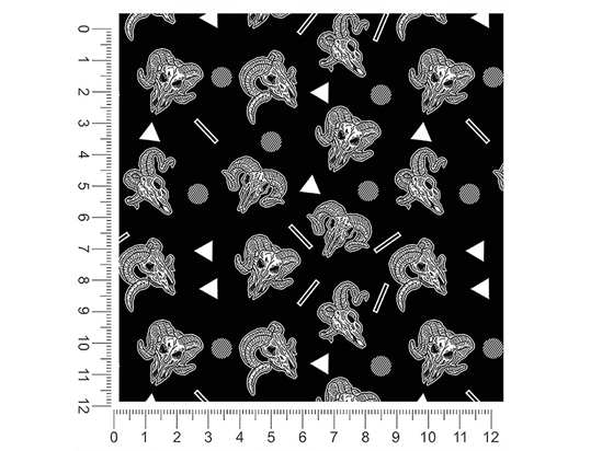 Ram Heads Skull and Bones 1ft x 1ft Craft Sheets