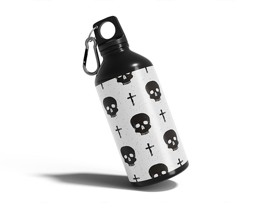 Say Prayers Skull and Bones Water Bottle DIY Stickers