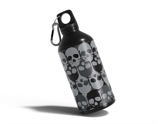 Top Down Skull and Bones Water Bottle DIY Stickers