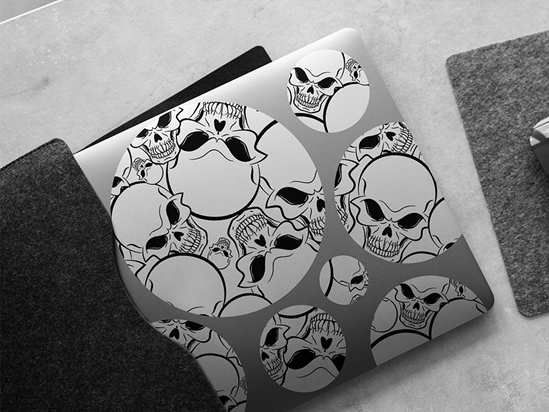 Vengeful Death Skull and Bones DIY Laptop Stickers