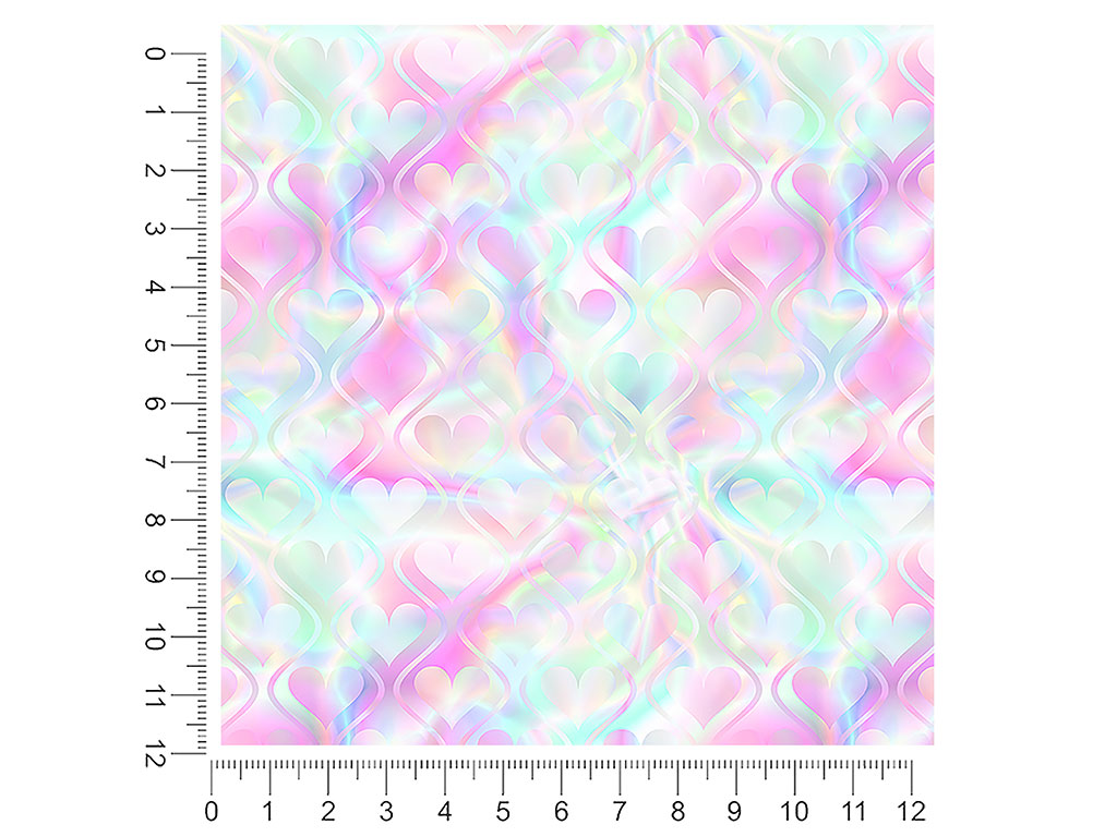 Psychedelic Waves Heart 1ft x 1ft Craft Sheets