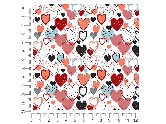 Overwhelming Love Heart 1ft x 1ft Craft Sheets