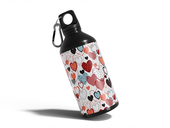Overwhelming Love Heart Water Bottle DIY Stickers