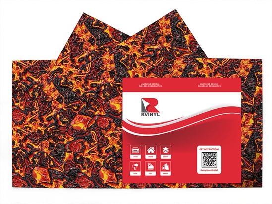 Red Liquid Lava Craft Vinyl Sheet Pack
