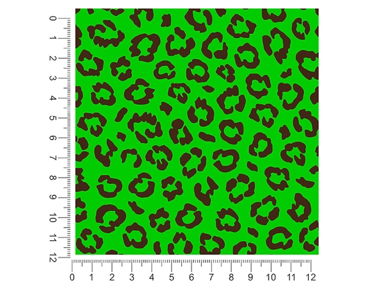 Green Leopard Animal Print 1ft x 1ft Craft Sheets
