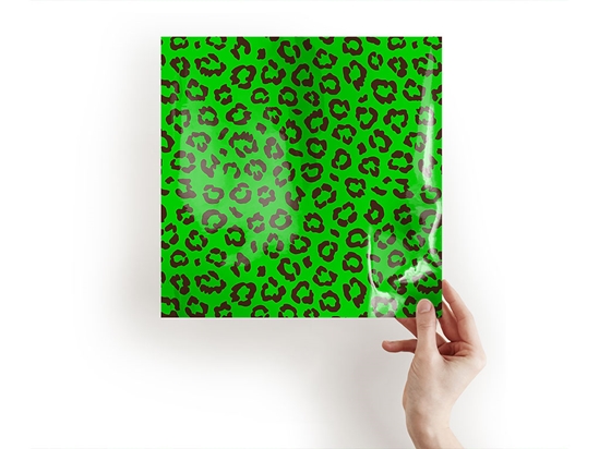 Green Leopard Animal Print Craft Sheets