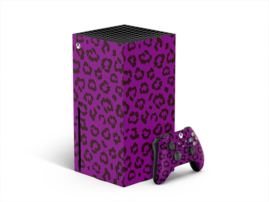 Purple Leopard Animal Print XBOX DIY Decal