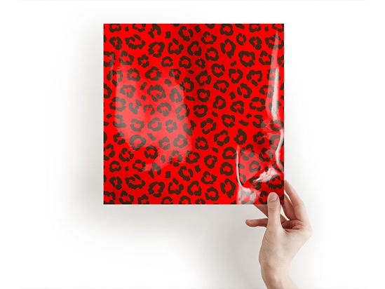 Red Leopard Animal Print Craft Sheets