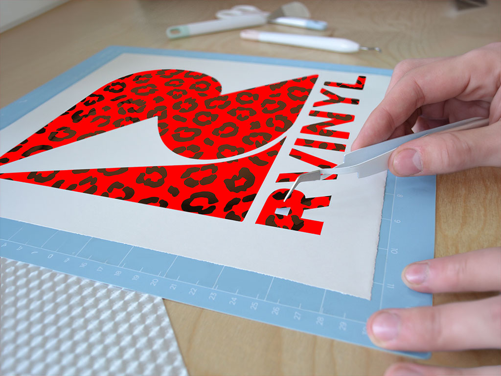 Red Leopard Animal Print Easy Weed Craft Vinyl