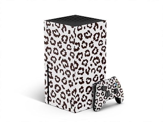 White Leopard Animal Print XBOX DIY Decal