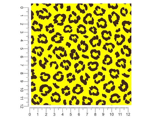 Yellow Leopard Animal Print 1ft x 1ft Craft Sheets