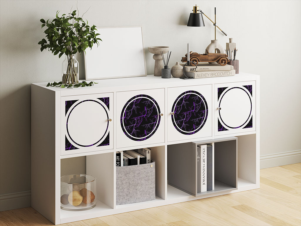 Purple Lightning Lightning DIY Furniture Stickers