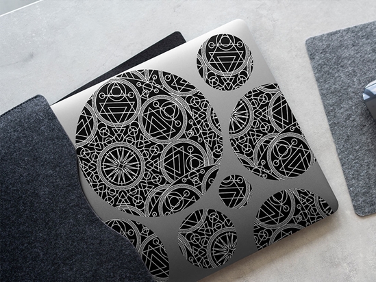 Black Alchemy Mandala DIY Laptop Stickers