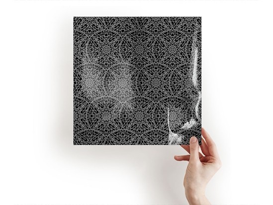 Black Geometric Mandala Craft Sheets