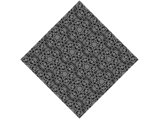 Black Polygons Mandala Vinyl Wrap Pattern