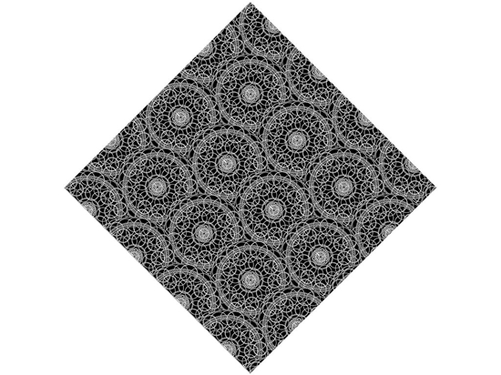 Black Venn Mandala Vinyl Wrap Pattern