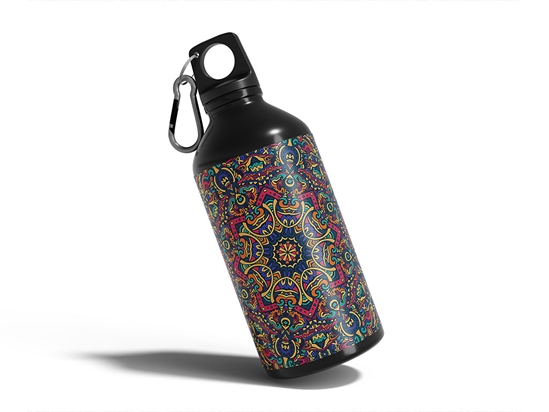 Byzantine Kaleidoscope Mandala Water Bottle DIY Stickers