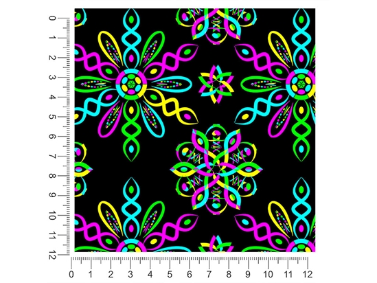 Neon DNA Mandala 1ft x 1ft Craft Sheets