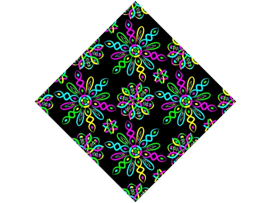 Neon DNA Mandala Vinyl Wrap Pattern