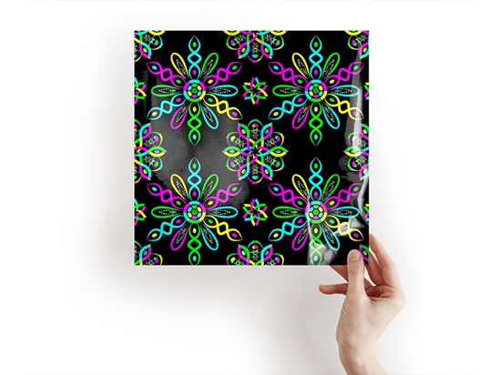 Neon DNA Mandala Craft Sheets