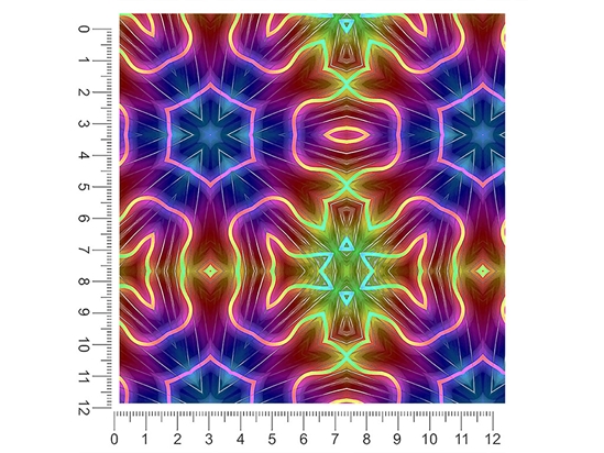 Neon Snowflake Mandala 1ft x 1ft Craft Sheets