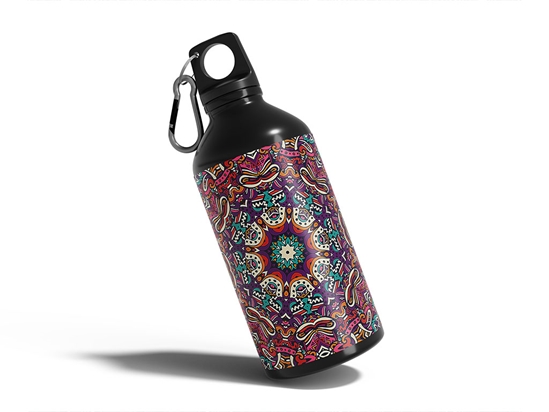 Psychedelic Gosper Mandala Water Bottle DIY Stickers