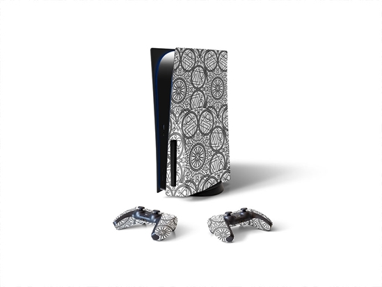 White Alchemy Mandala Sony PS5 DIY Skin
