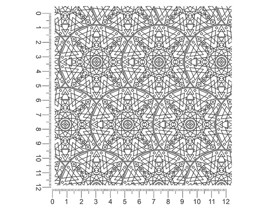 White Geometric Mandala 1ft x 1ft Craft Sheets
