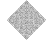 White Geometric Mandala Vinyl Wrap Pattern