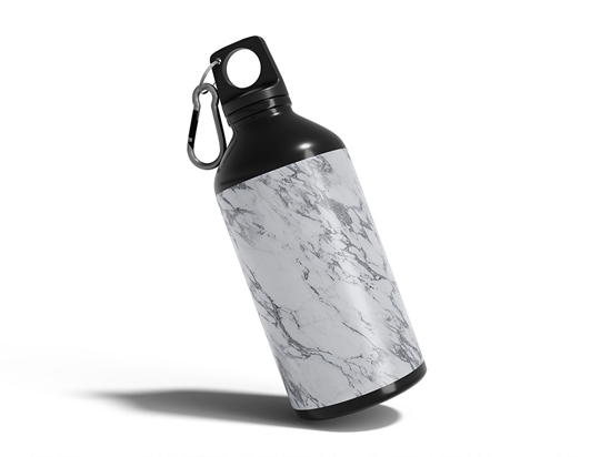 Blanco Carrara White Marble Stone Water Bottle DIY Stickers