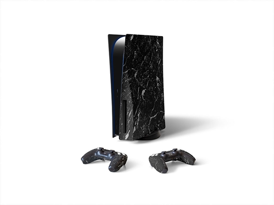 Marquina Black Marble Marble Stone Sony PS5 DIY Skin