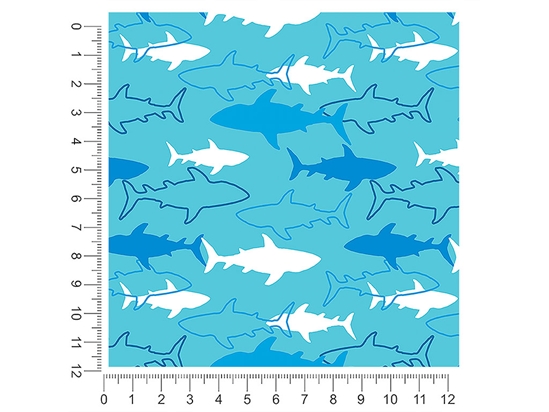 Abstract Sharks Salt Water 1ft x 1ft Craft Sheets