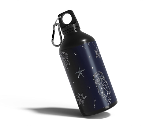 Jellyfish Constellations Salt Water Water Bottle DIY Stickers