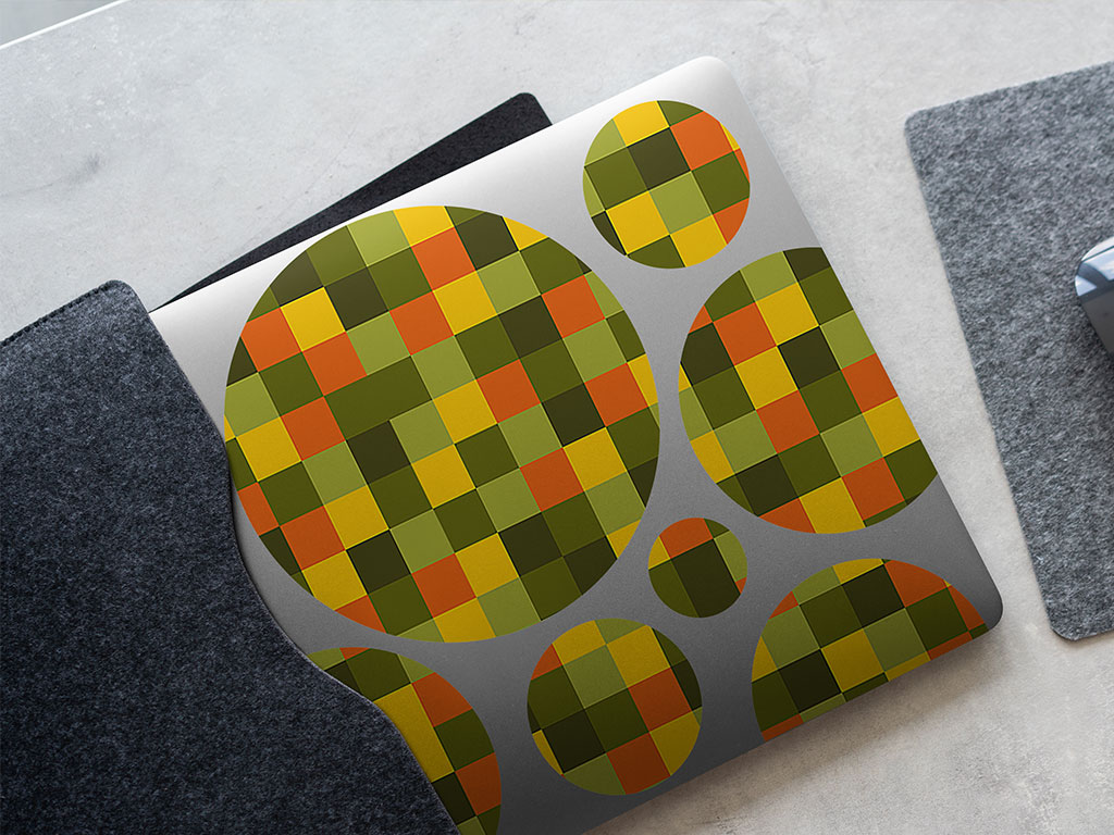 Mossy Abstractions Mosaic DIY Laptop Stickers