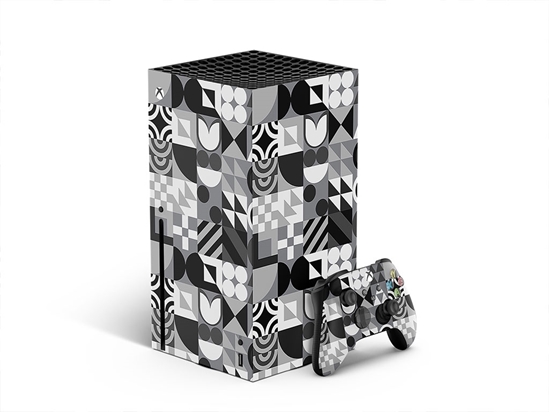 Grayscale Abstraction Mosaic XBOX DIY Decal