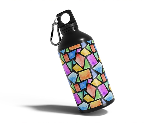 Geometric Menagerie Mosaic Water Bottle DIY Stickers