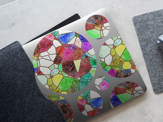 Glass Agglomeration Mosaic DIY Laptop Stickers
