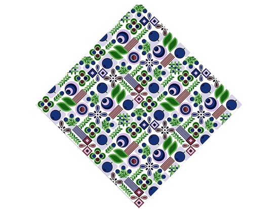 Blueberries Abound Mosaic Vinyl Wrap Pattern
