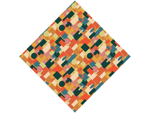 Rcraft™ Orange Mosaic Craft Vinyl - Autumn Abstractions